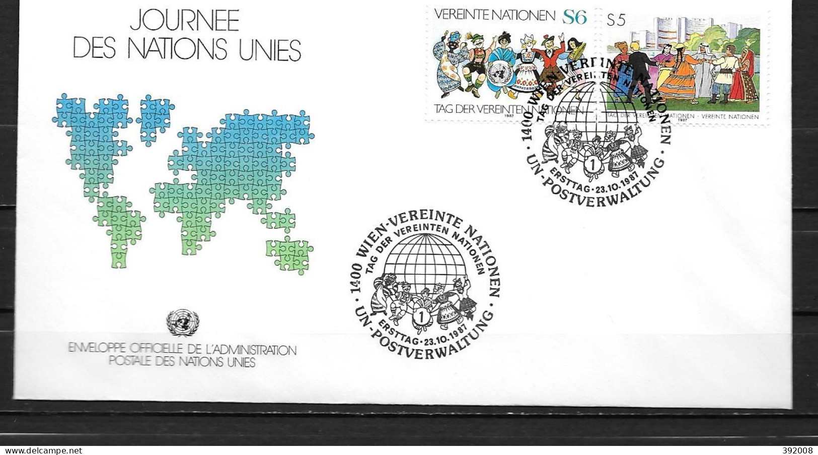 1987 - 75 / 76 - Journée Des Nations Unies - 28 - FDC