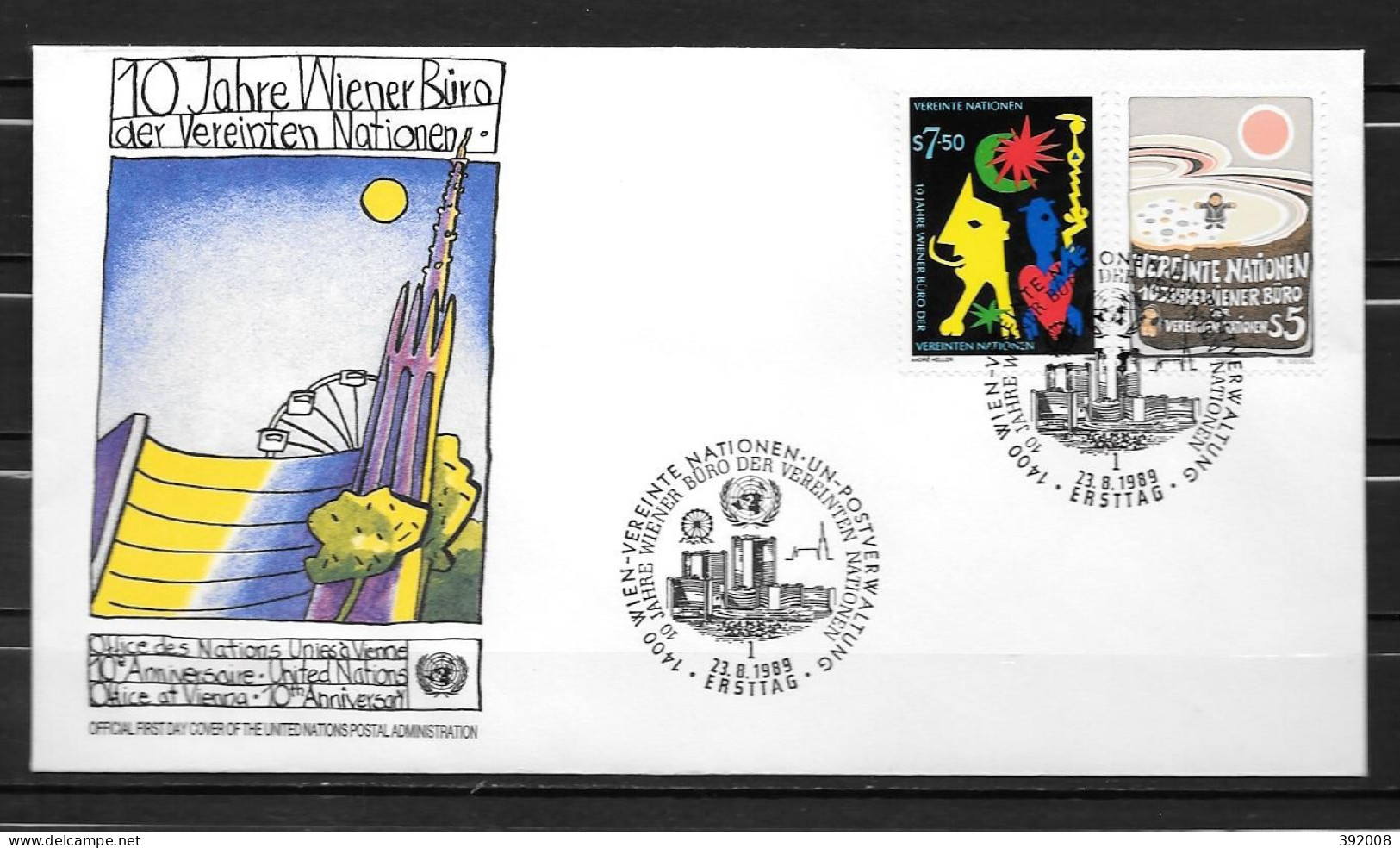 1989 -  94 / 95 - 10 Ans Du Centre - 29 - FDC