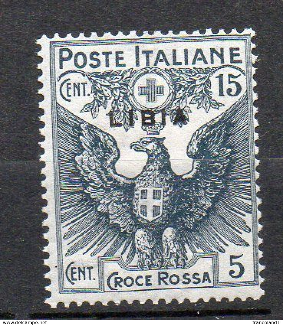 1915 Libia Croce Rossa N. 14 Nuovo MLH* Sassone 70 € - Libia