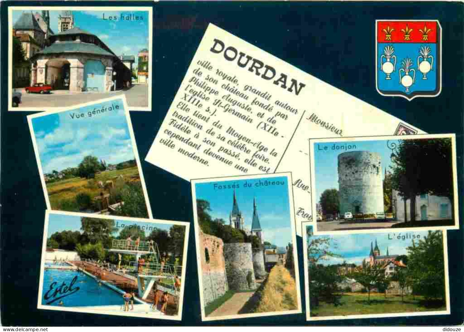 91 - Dourdan - Multivues - Blasons - CPM - Voir Scans Recto-Verso - Dourdan