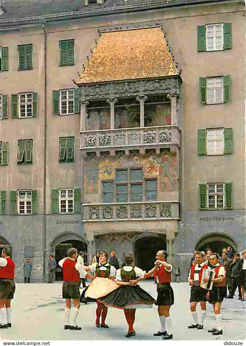 Folklore - Danses - Autriche - Innsbruck Goldenes Dachl - Petit Toit D'or - Voir Scans Recto Verso - Bailes