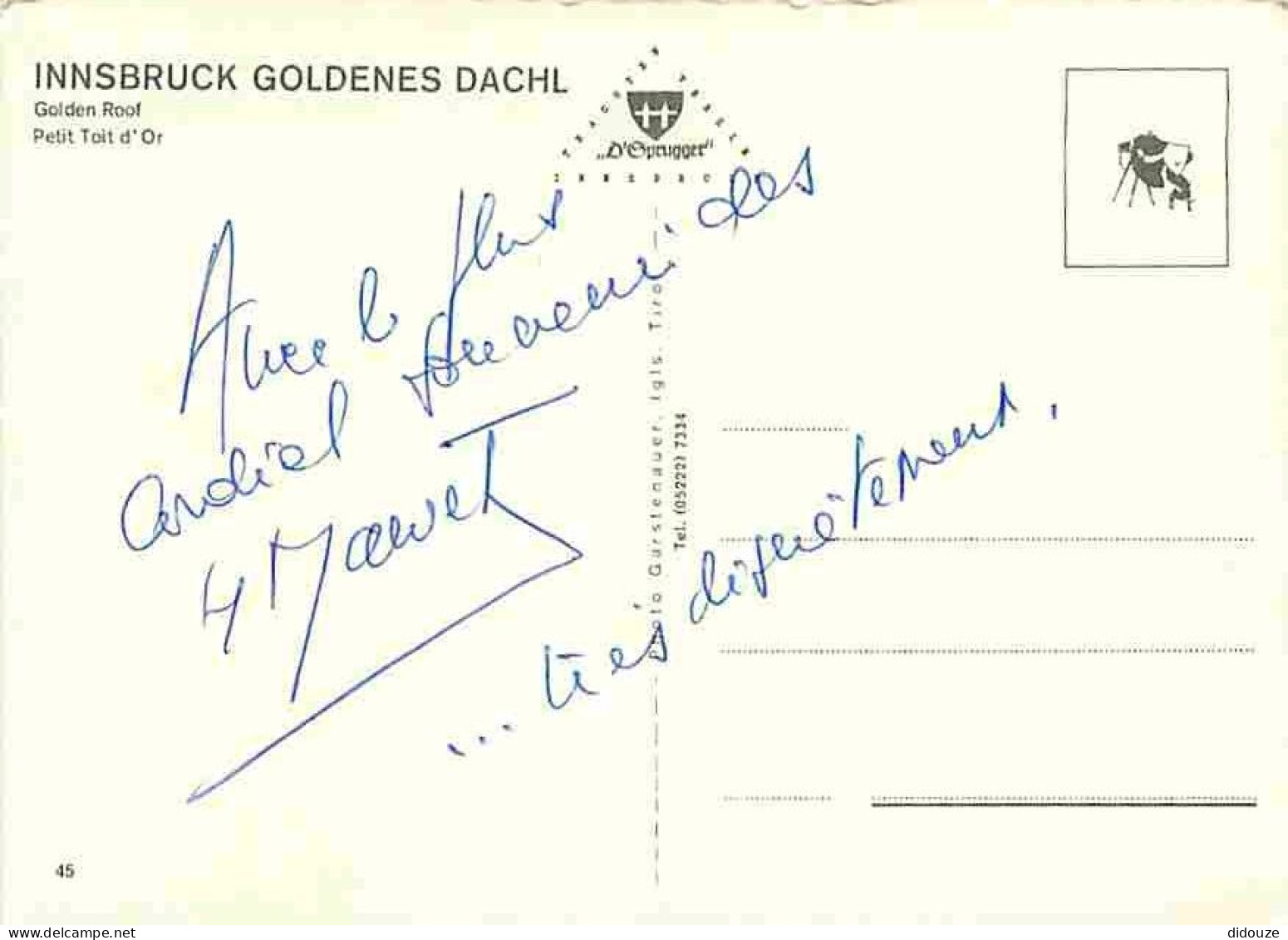 Folklore - Danses - Autriche - Innsbruck Goldenes Dachl - Petit Toit D'or - Voir Scans Recto Verso - Bailes