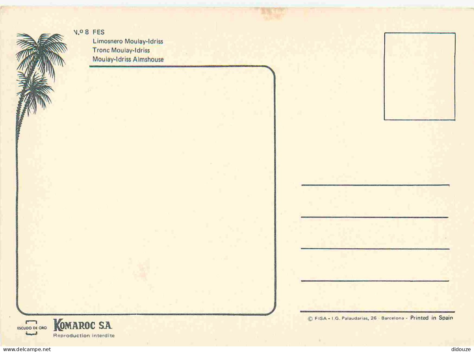 Maroc - Fez - Fès - Tronc Moulay-ldriss - CPM - Carte Neuve - Voir Scans Recto-Verso - Fez