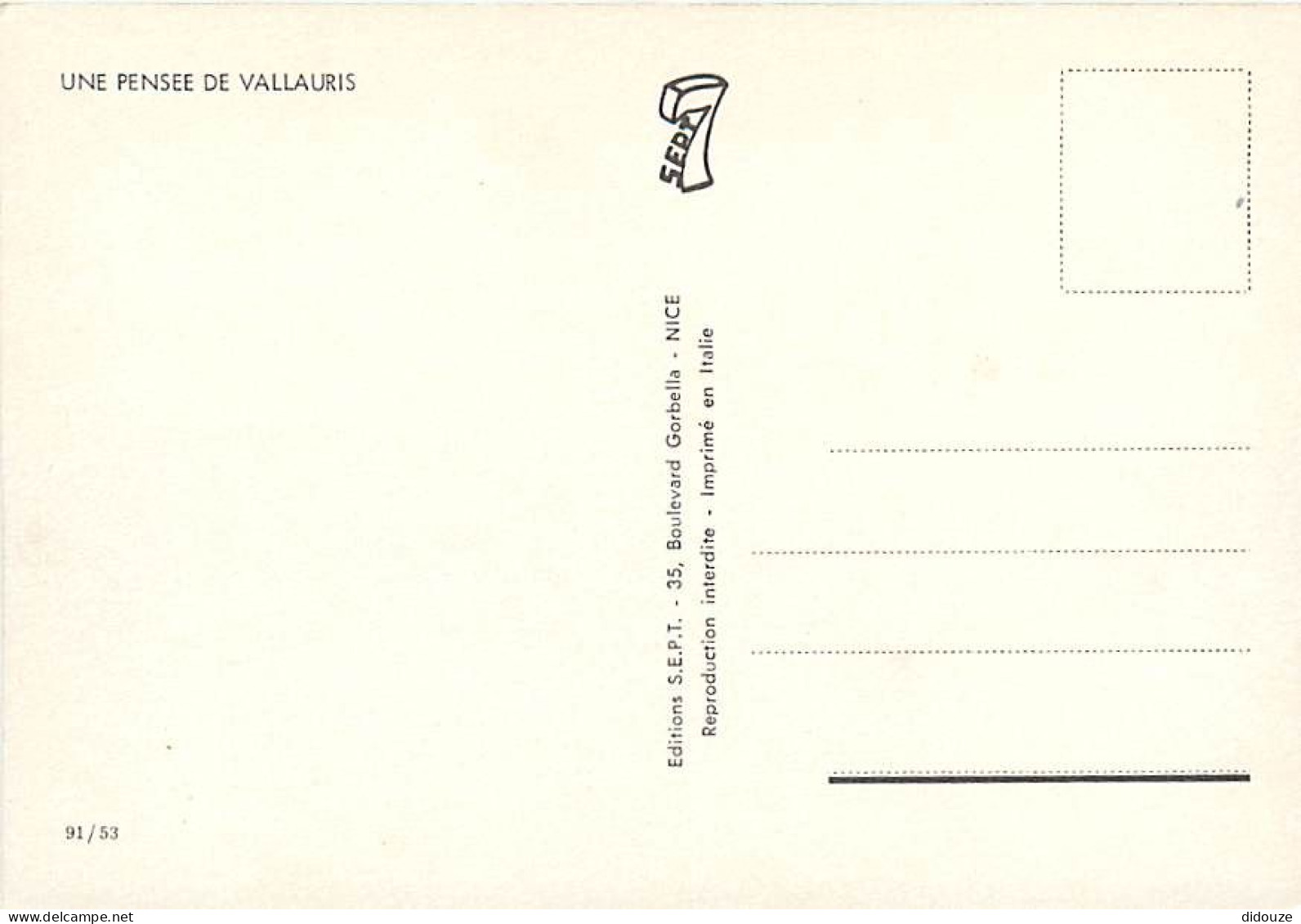 06 - Vallauris - Multivues - Une Pensée De Vallauris - Fleurs - Poterie - Potier - Métiers - CPM - Carte Neuve - Voir Sc - Vallauris