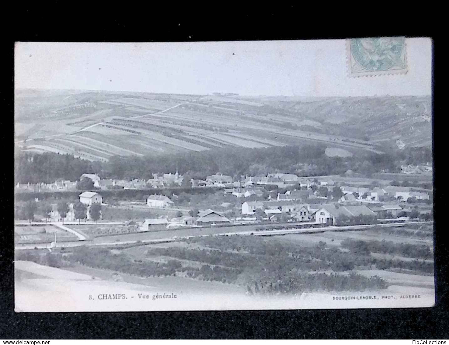 Cp, 89, Champs, Vue Générale, Voyagée, Ed. Bourgoin-Lenoble - Champs Sur Yonne