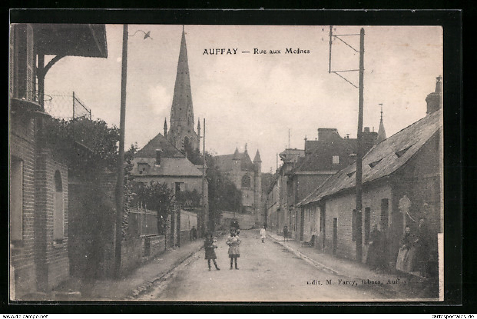 CPA Auffay, Rue Aux Moines  - Auffay