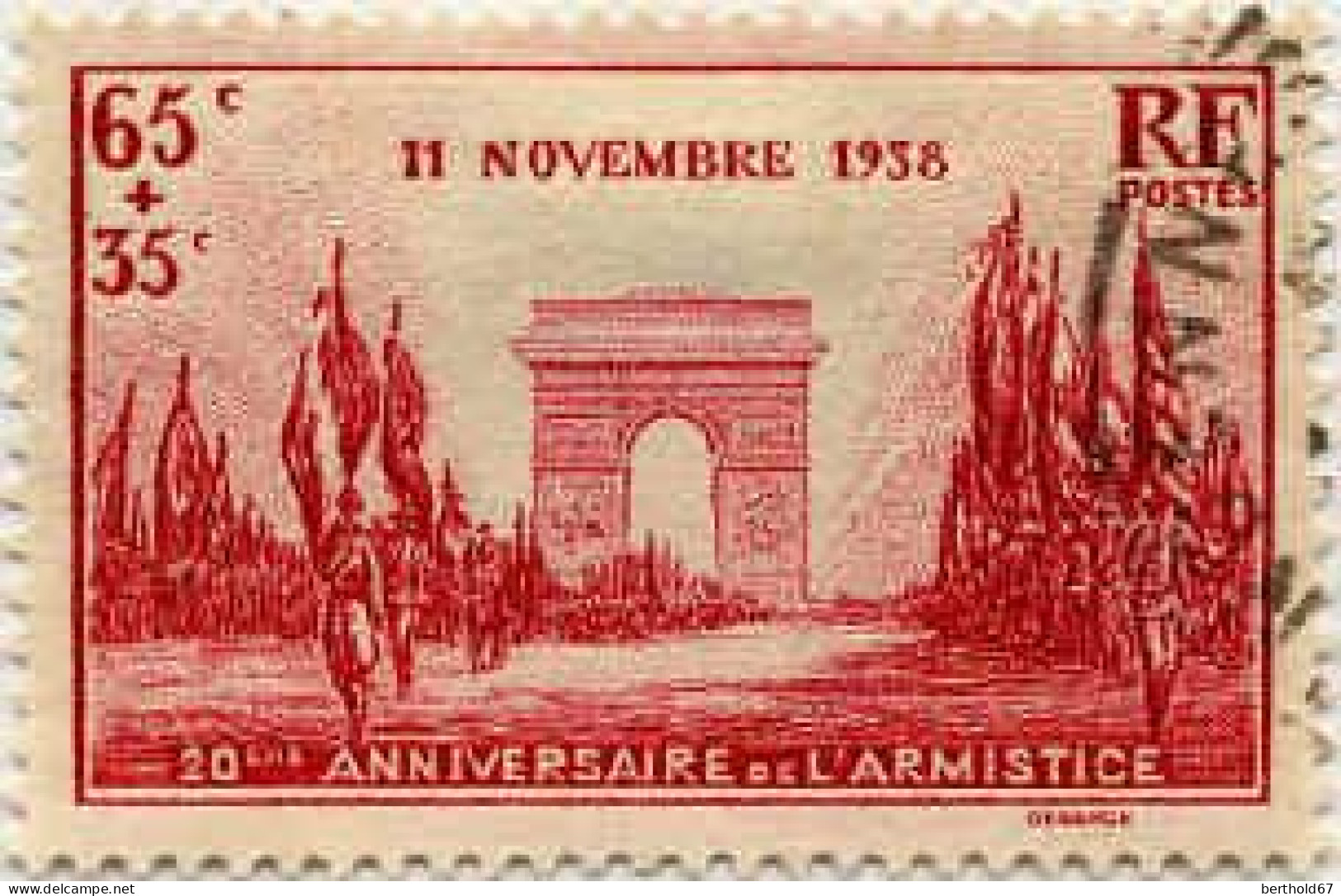 France Poste Obl Yv: 403 Mi:434 20.Anniversaire De L'Armistice (Beau Cachet Rond) - Gebruikt