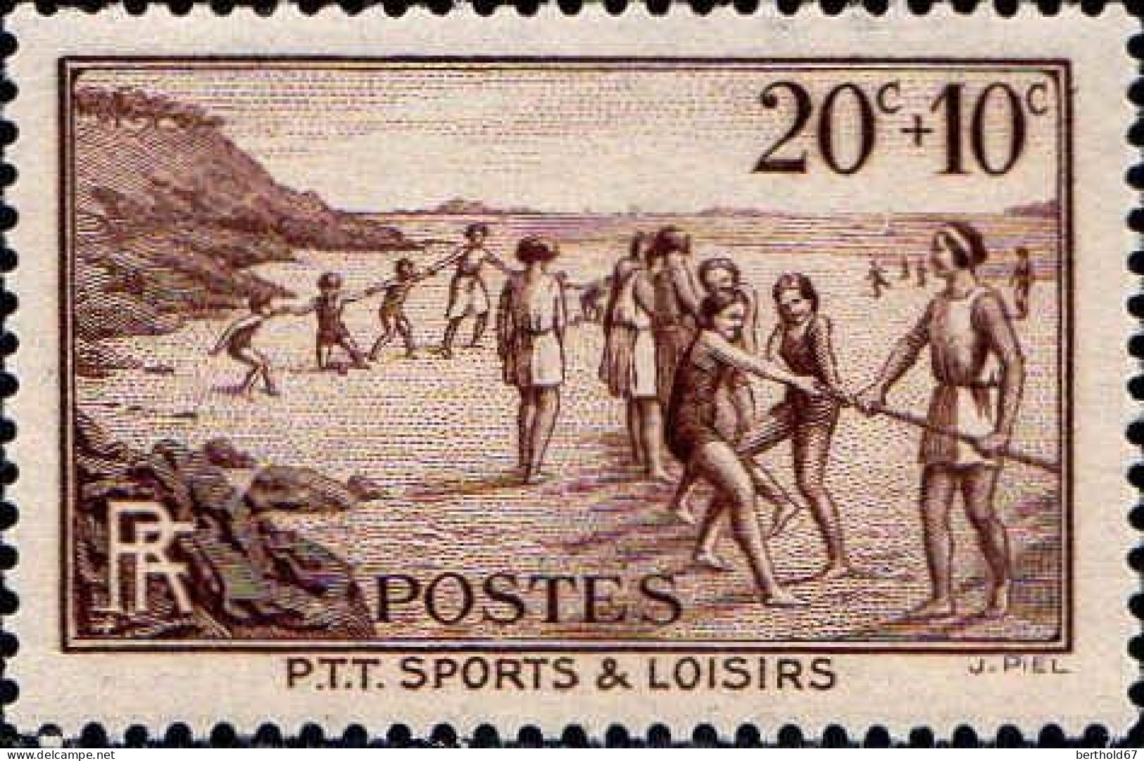 France Poste N** Yv: 345 Mi:348 PTT Sports & Loisirs Tir à La Corde - Nuevos