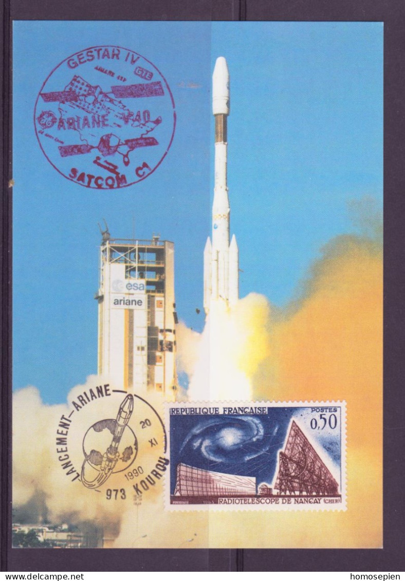 Espace 1990 11 21 - SEP - Ariane V40 - Carte - Europe