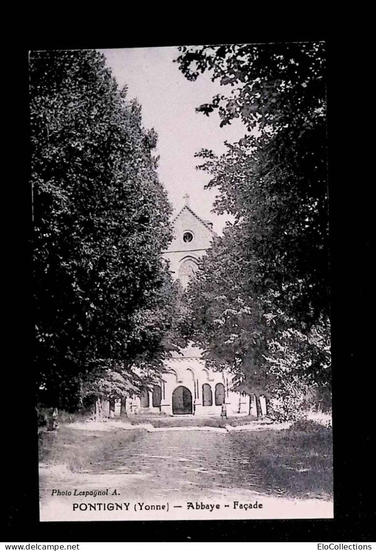 Cp, 89, Pontigny, Abbaye, Façade, Vierge, Photo Lespagnol - Pontigny