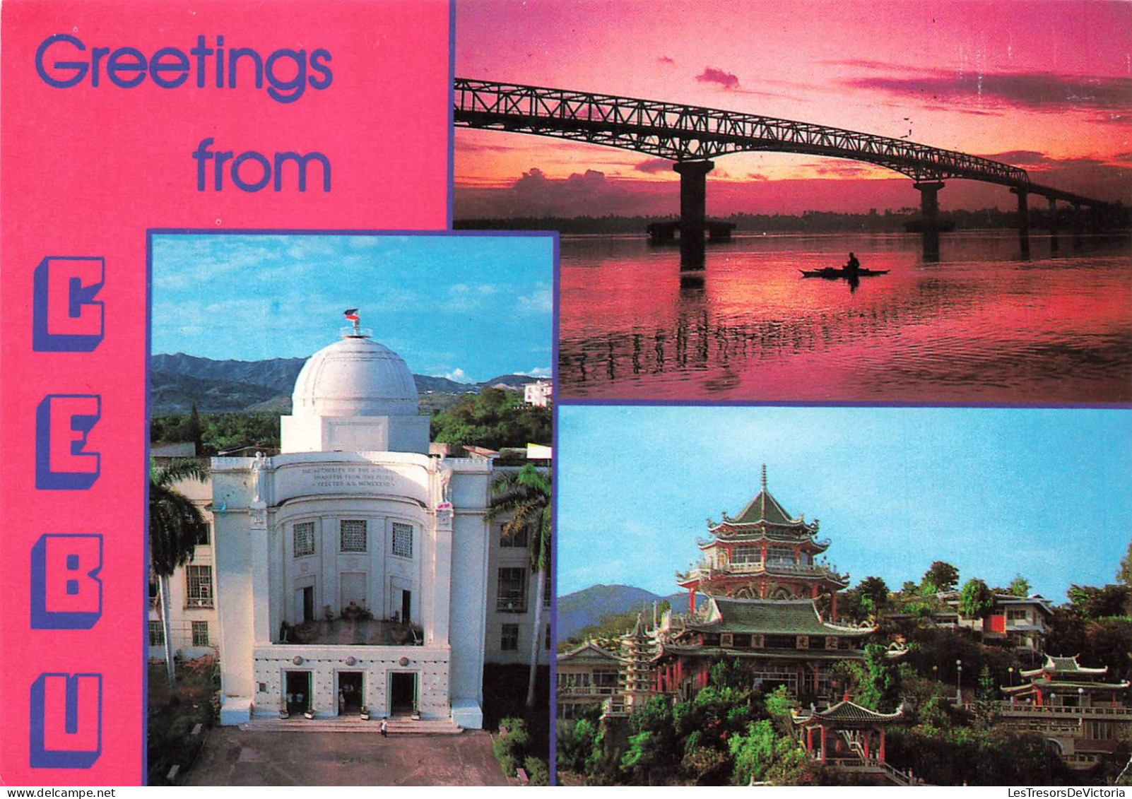 PHILIPPINES - Capitol - Mactan Bridge - Taoist Temple In Cebu - Carte Postale - Philippines