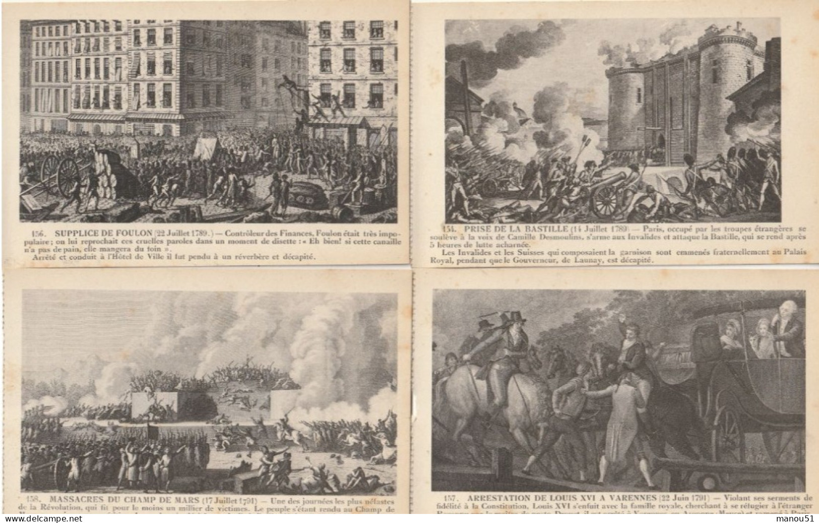 HISTOIRE - Episodes De La Révolution - Lot De 20 CP - Historia