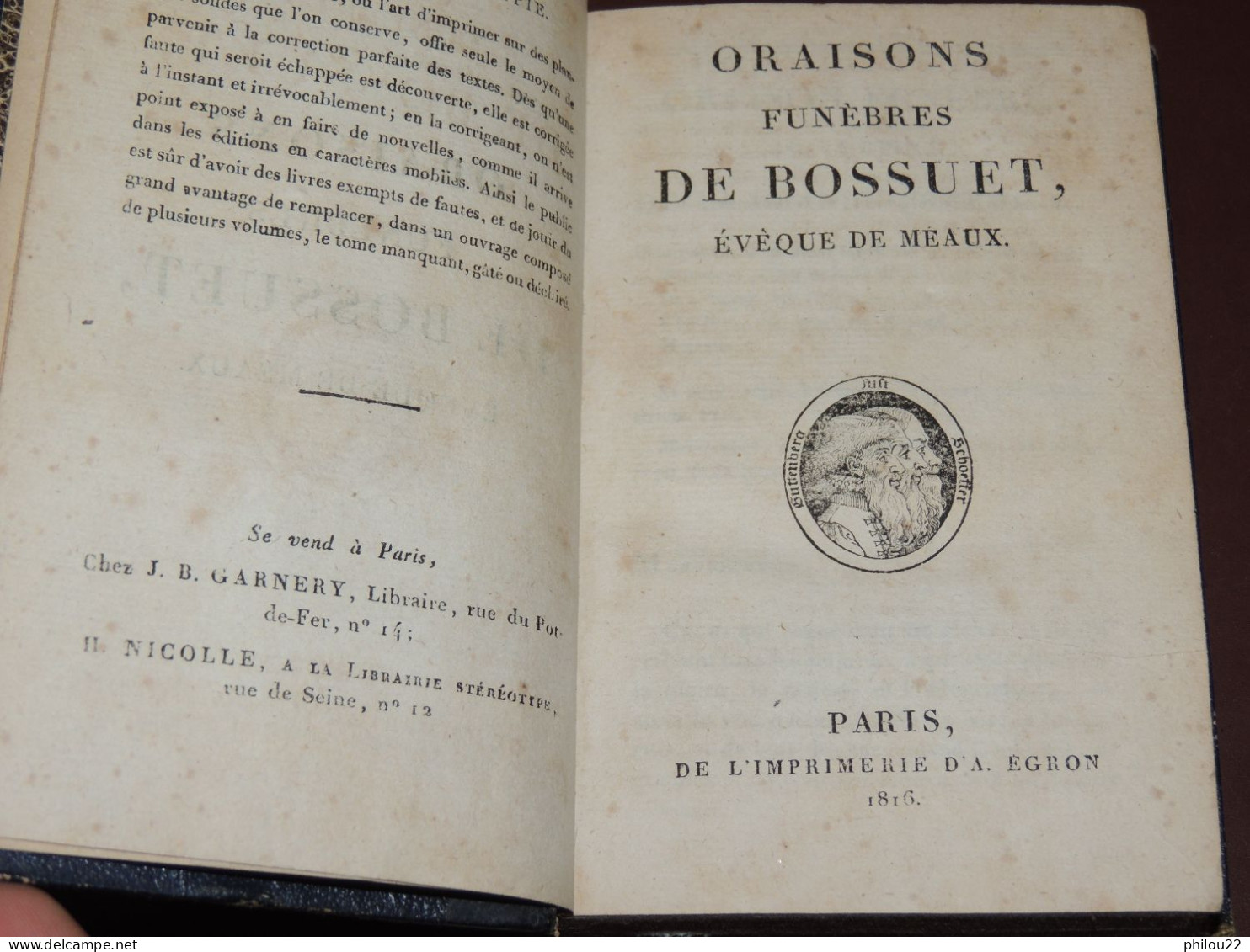 BOSSUET  Histoire Universelle + FLÉCHIER  Oraisons - 6 Vol. 19ème Bien Reliés - 1801-1900