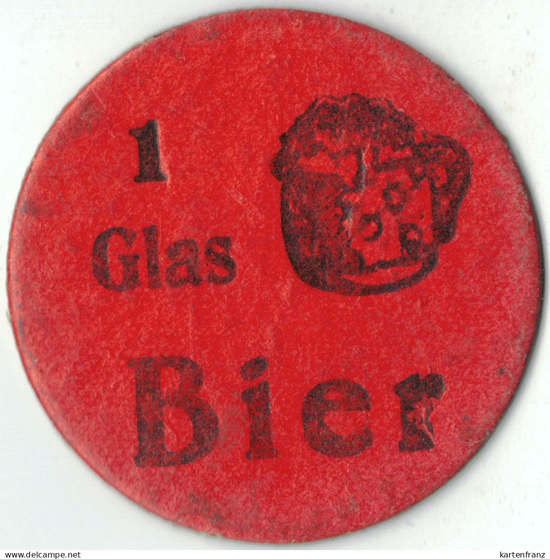 DR Deutschland 3.Reich Biermarke Bier Marke Aus Pappe - 1 Glas Bier - Deutsche Kriegsmarine 2.WK - Marine - 1939-45