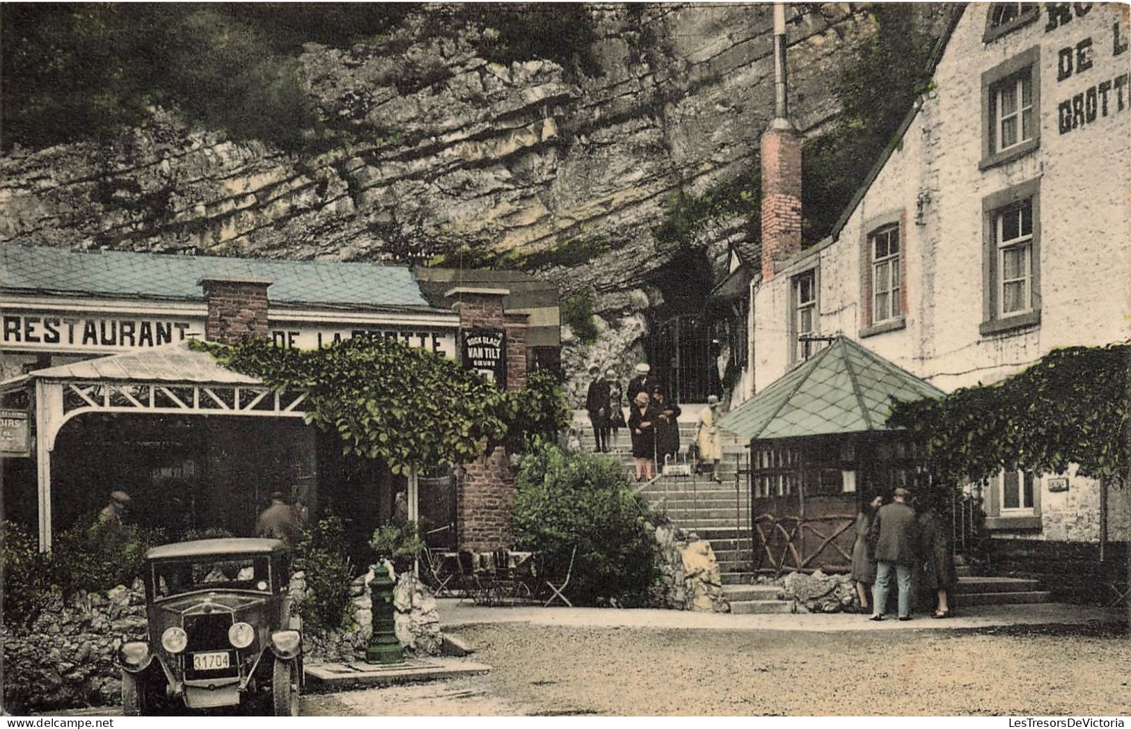 BELGIQUE - Aywaille - Remouchamps - Entrée De La Grotte - Animé - Colorisé - Carte Postale Ancienne - Aywaille