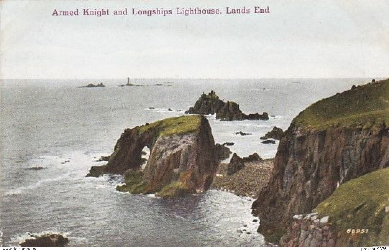 Vintage, Armed Knight & Longships Lighthouse, Lands End - Cornwall - Unused Postcard - Cor2 - Autres & Non Classés