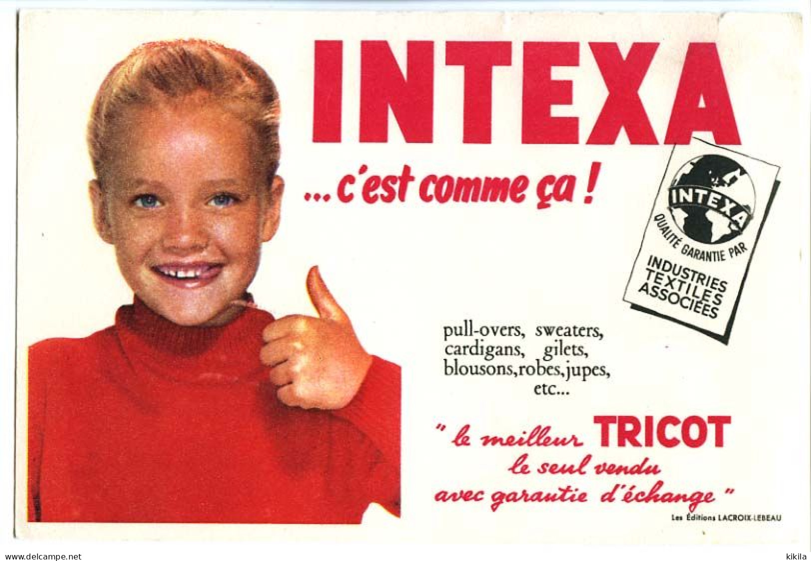 Buvard  20.7 X 13.8 INTEXA  Le Meilleur Tricot - Kleding & Textiel