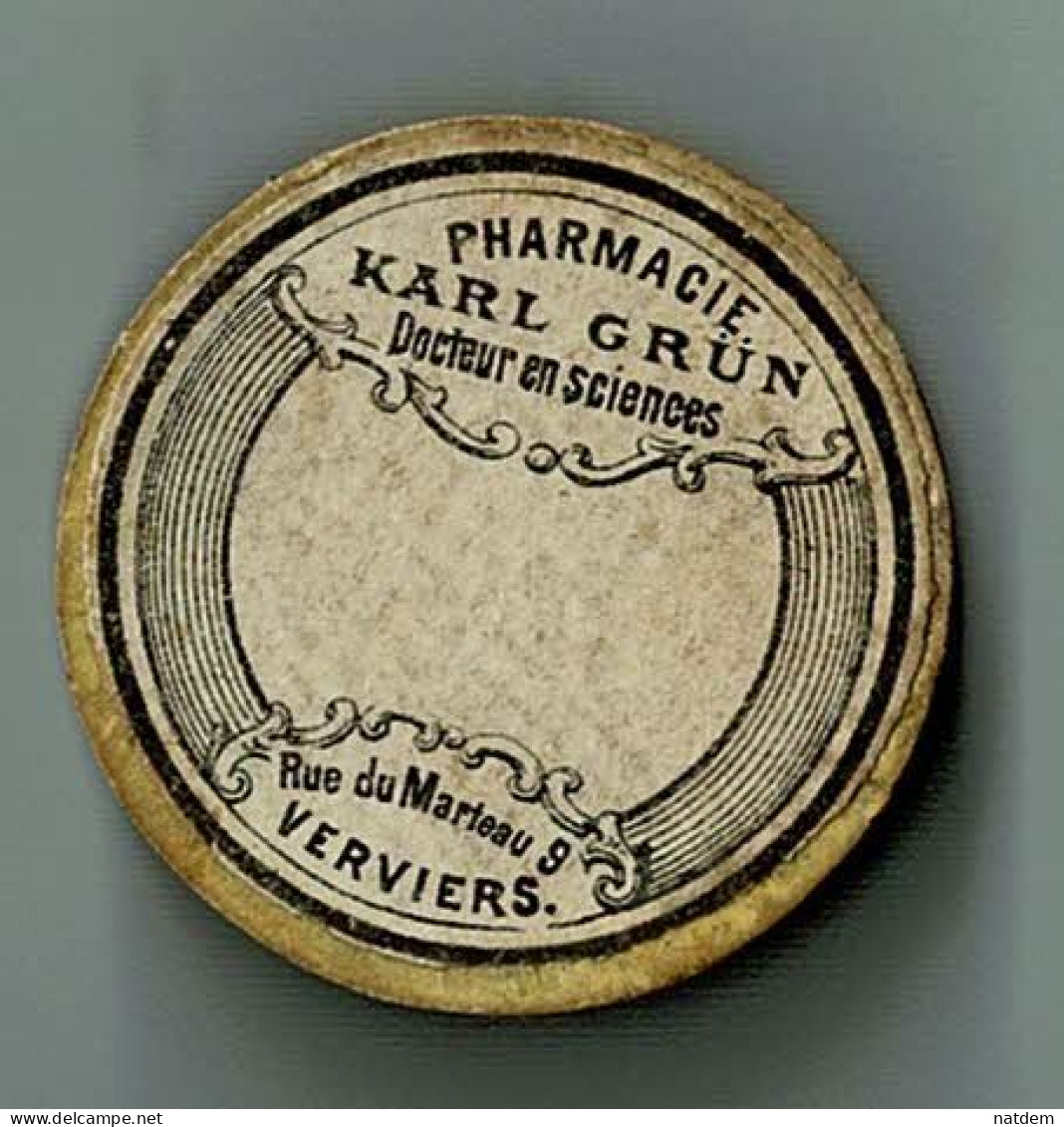 Verviers, Petite Boîte En Carton, Pharmacie Karl Grün, Docteur En Sciences, Rue Du Marteau, 9 à Verviers(voir Desc) - Verviers