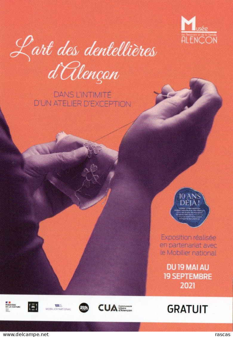 CARTE PUBLICITAIRE - R - ORNE - ALENCON - L'ART DES DENTELIERES D'ALENCON - DANS L'INTIMITE D'UN ATELIER D'EXCEPTION - Other & Unclassified