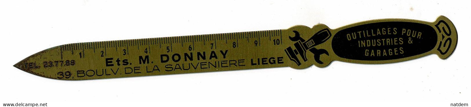 Liège, Pub, Coupe Papier, Ets Donnay, Boulevard De La Sauvenière,39, Outillages Pour Industries Et Garages. - Luik