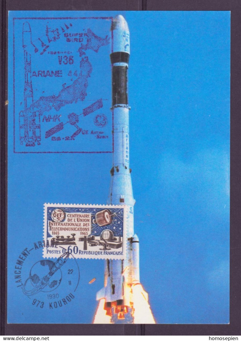 Espace 1990 02 23 - SEP - Ariane V36 (échec) - Carte - Europa