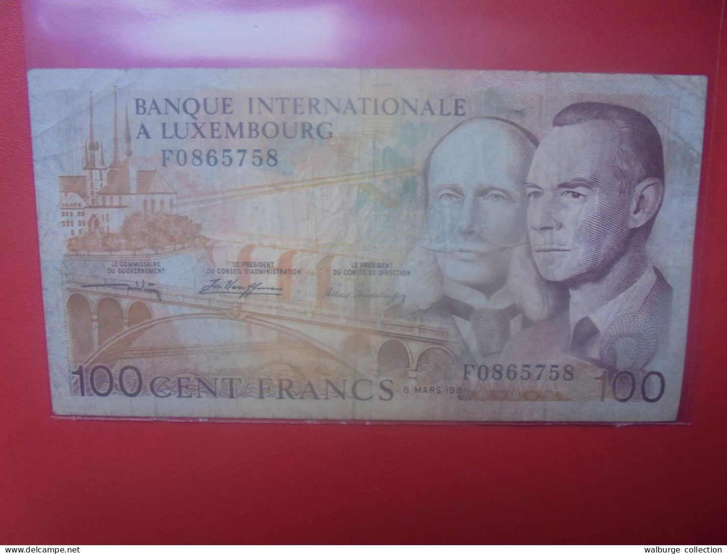 LUXEMBOURG 100 FRANCS 1981 Circuler (B.33) - Luxembourg