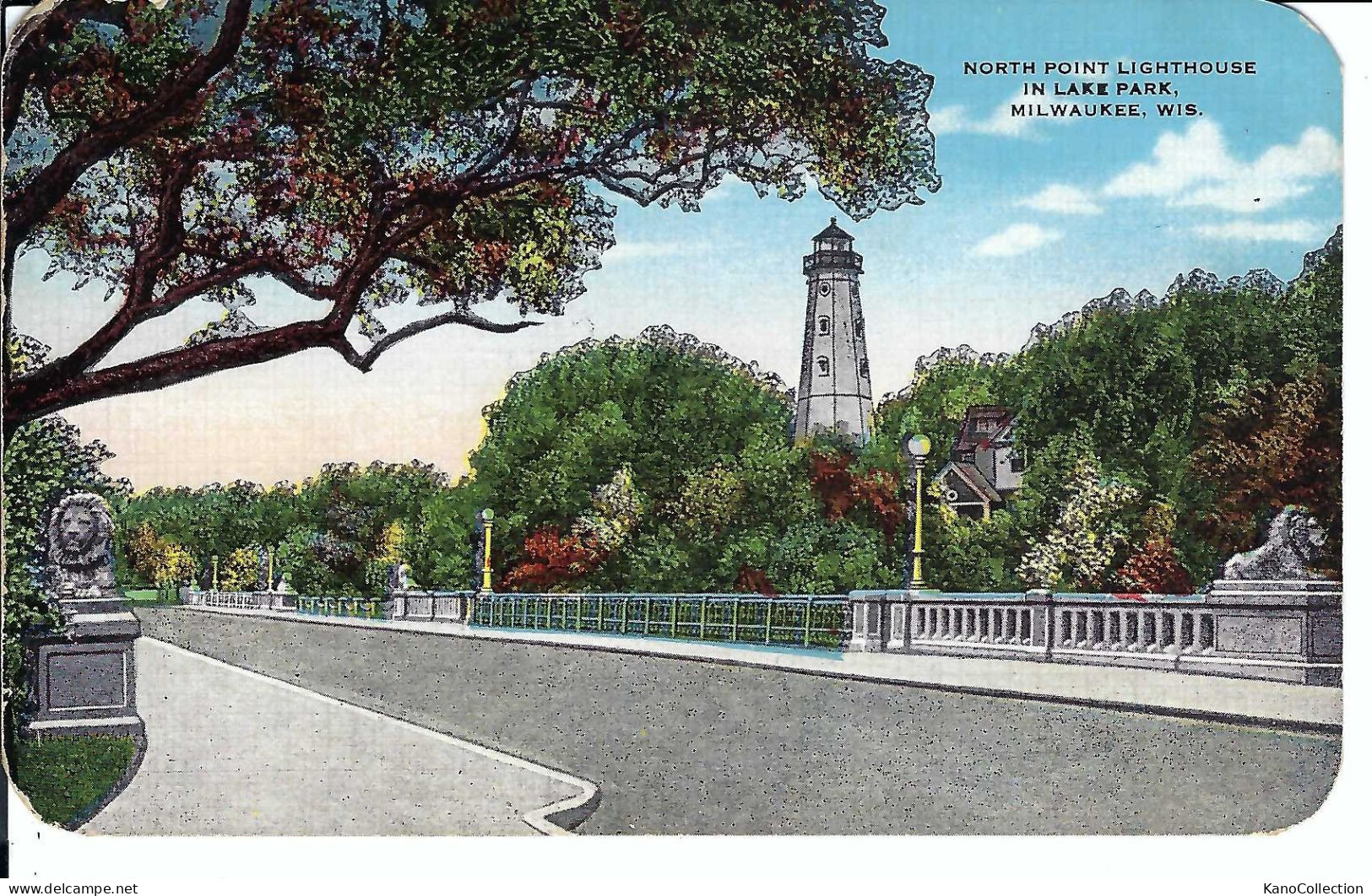 North Point Lighthouse, Lake Park, Milwaukee, Wisconsin, Gelaufen 1967 - Vuurtorens