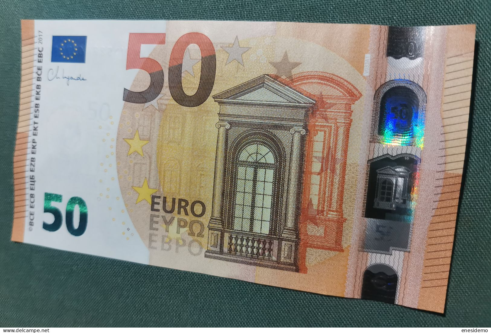 50 EURO SPAIN 2017 LAGARDE V033A1 VD SC FDS UNCIRCULATED PERFECT