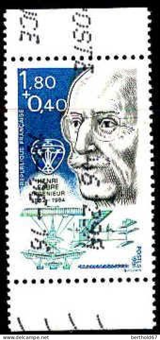 France Poste Obl Yv:2398 Mi:2534 Henri Fabre Ingénieur Bord De Feuille (Belle Obl.mécanique) - Used Stamps