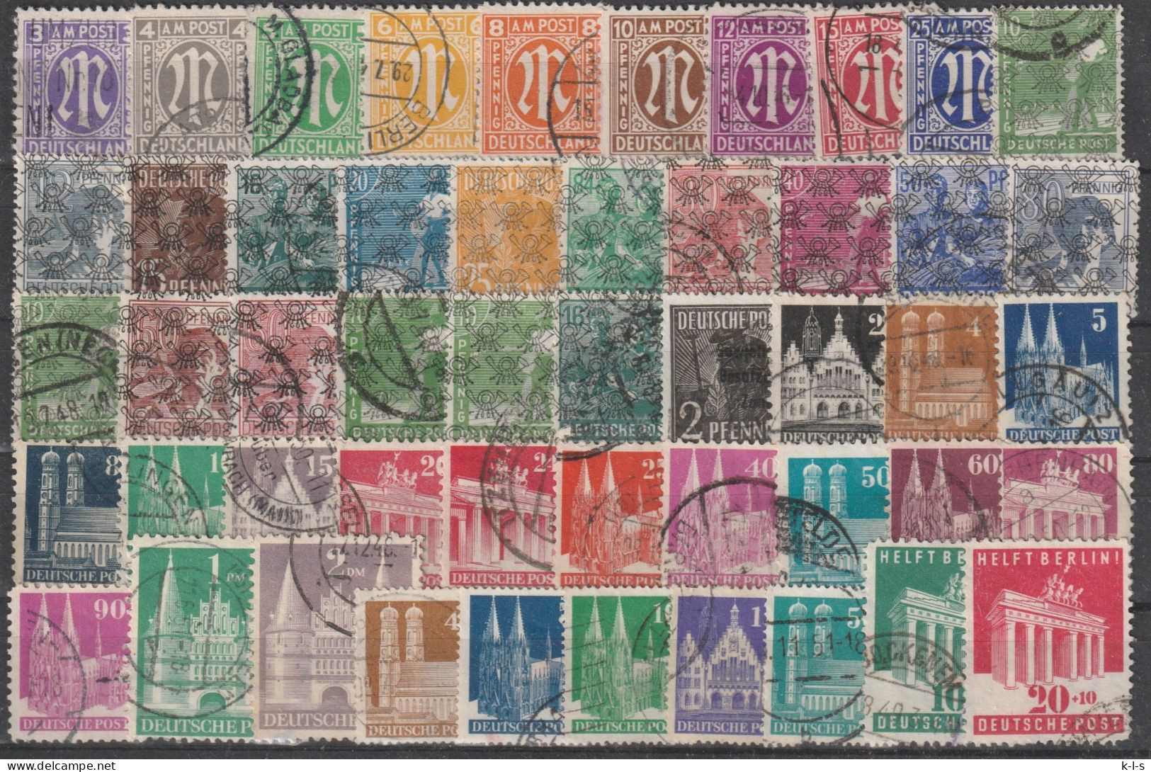 Bizone: Posten Mit Diversen Versch.  Werten.    Gestpl./used - Lots & Kiloware (mixtures) - Max. 999 Stamps