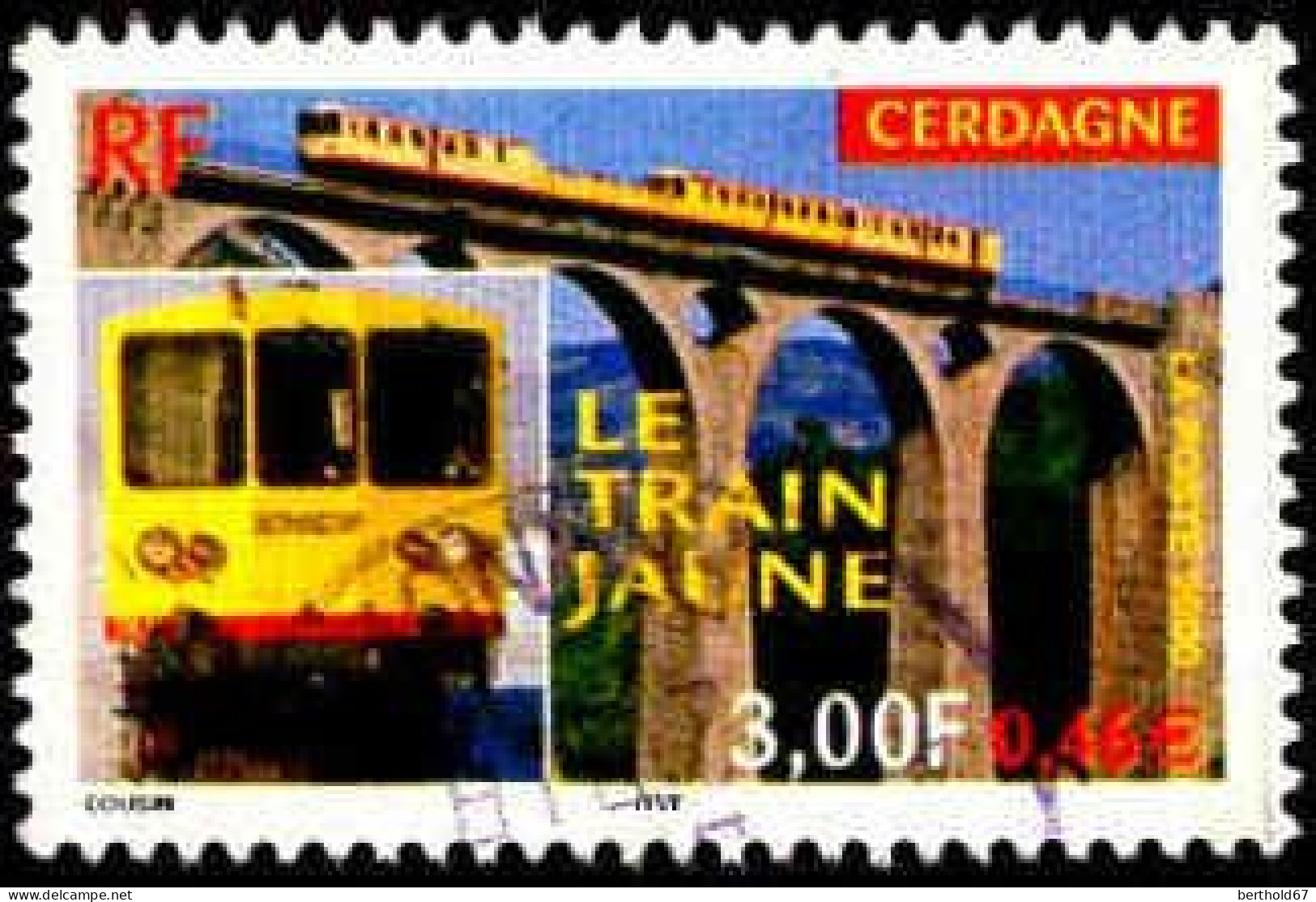 France Poste Obl Yv:3338 Mi:3479 Cerdagne Le Train Jaune (TB Cachet Rond) - Oblitérés