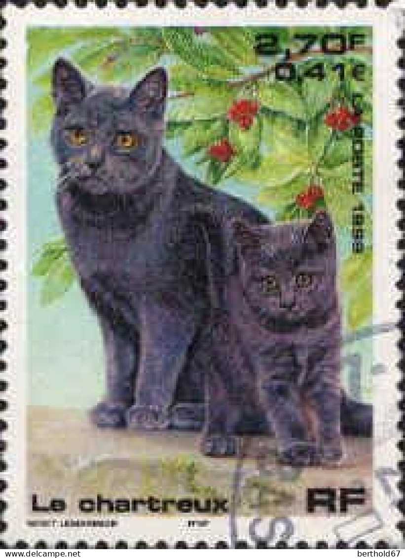 France Poste Obl Yv:3283 Mi:3424 Le Chartreux (Beau Cachet Rond) (Thème) - Raubkatzen