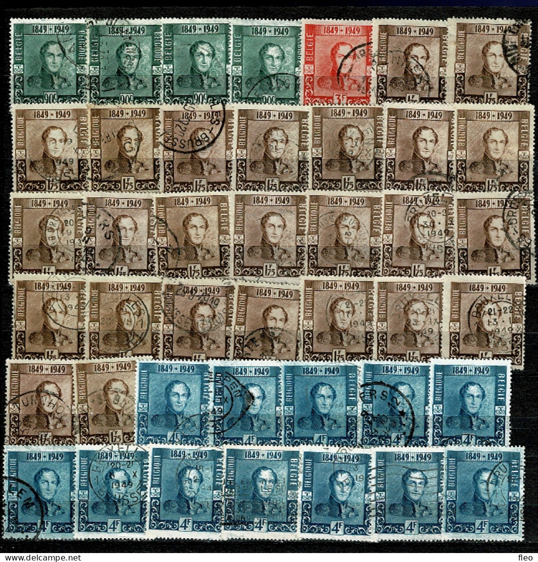 1949 807/810° (42 Timbres) : Roi Leopold I - Gebraucht