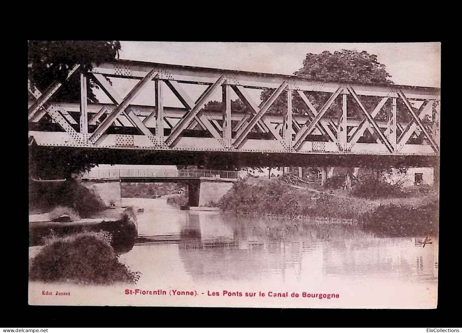 Cp, 89, Saint Florentin, Les Ponts Sur Le Canal De Bourgogne, écrite 1931, Ed. Simi-bromure A. Breger Frères - Saint Florentin