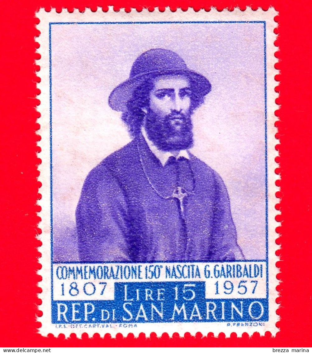 Nuovo - MNH - SAN MARINO - 1957 - 150º Anniversario Della Nascita Di Garibaldi - Ugo Bassi - 15 - Ongebruikt