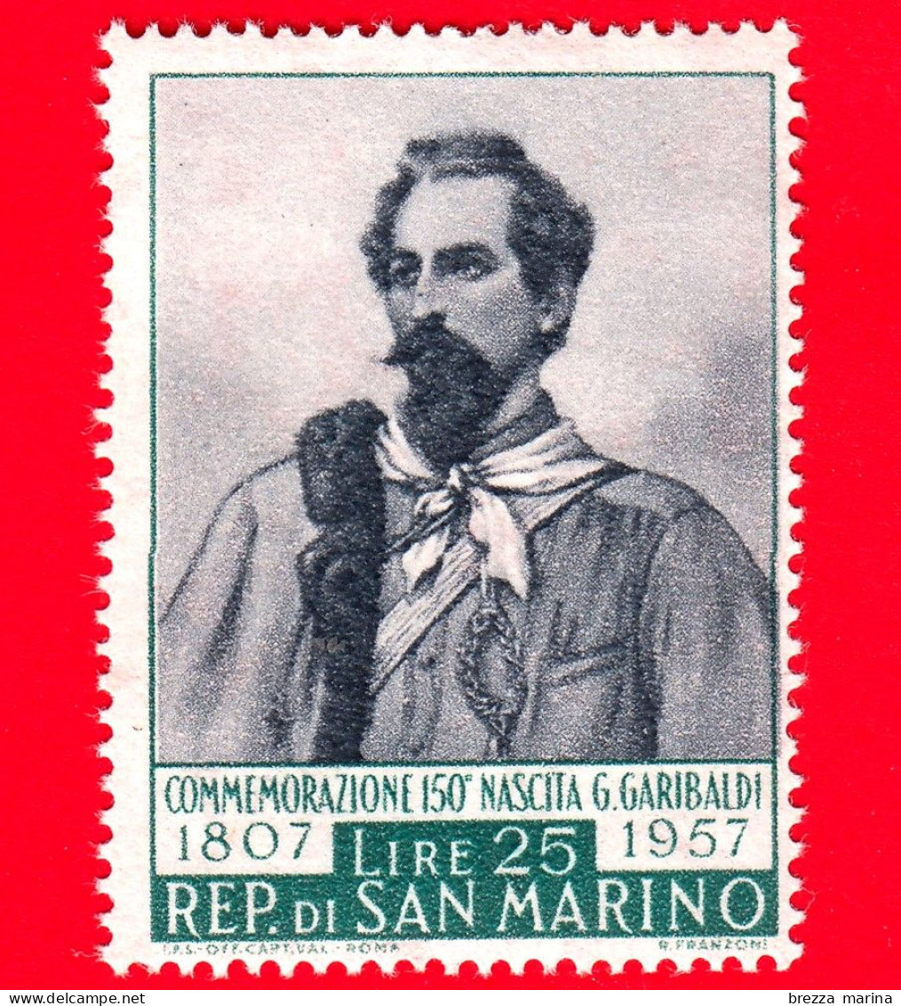 Nuovo - MNH - SAN MARINO - 1957 - 150º Anniversario Della Nascita Di Garibaldi - Francesco Nullo - 25 - Ungebraucht