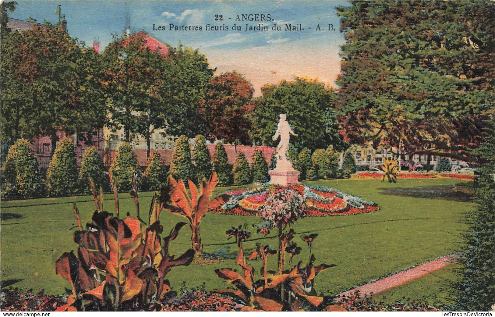 FRANCE - Angers - Les Parterres Fleuris Du Jardin Du Mail - Carte Postale Ancienne - Angers