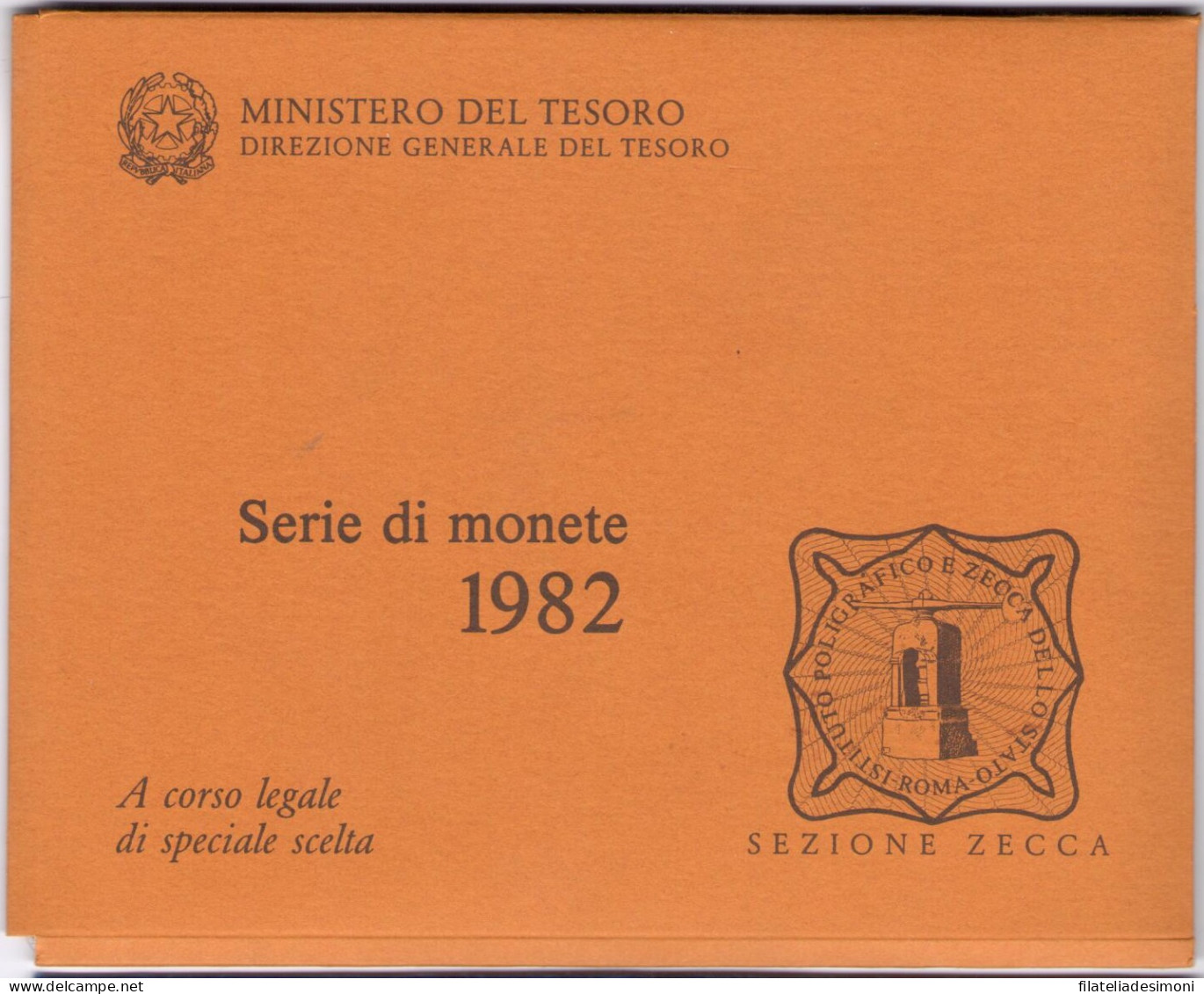 1982 Italia - Monetazione Divisionale - Annata Completa - FDC - Set Fior Di Conio