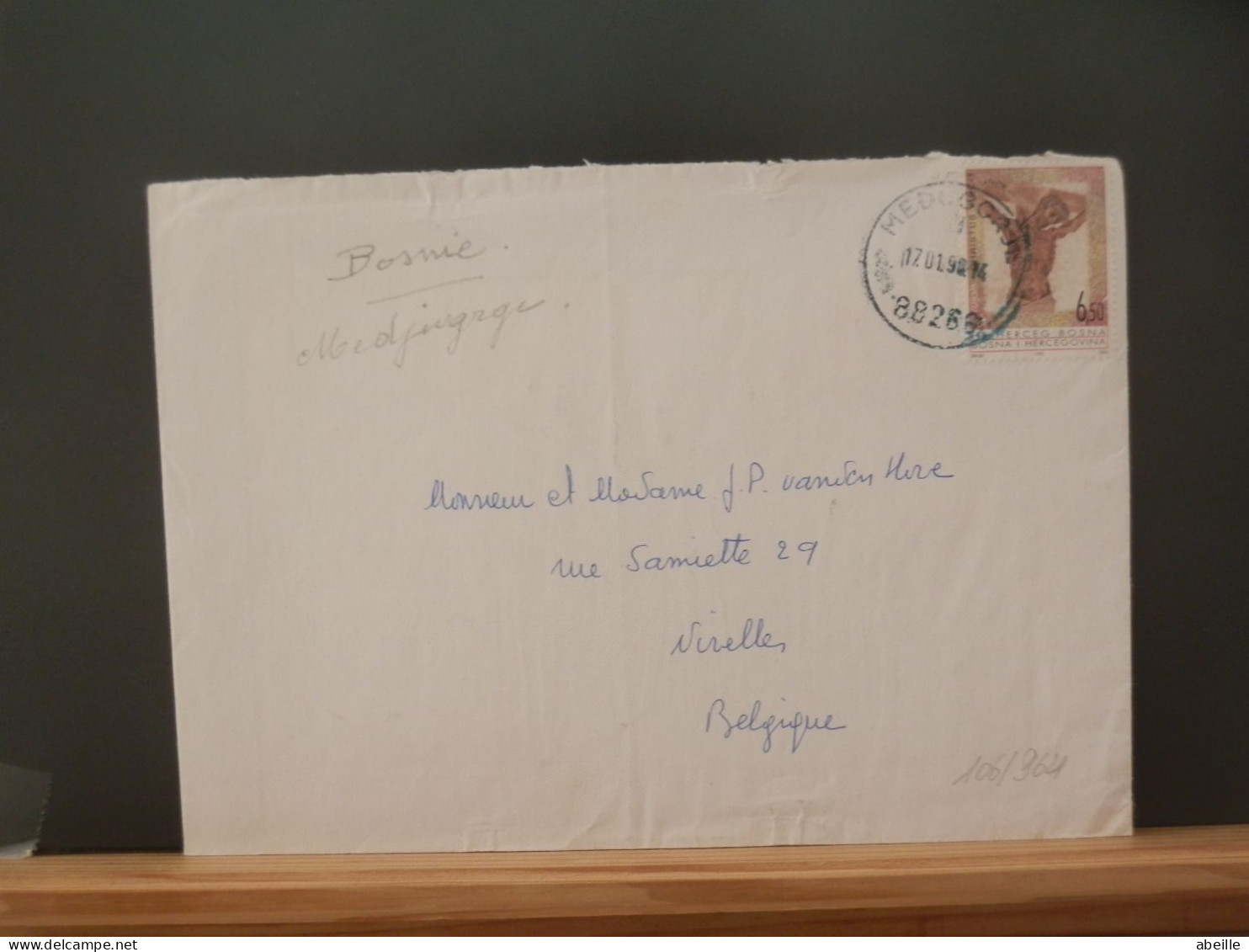 106/964 LETTRE  BOSNIE POUR LA BELG. 1998 - Bosnie-Herzegovine