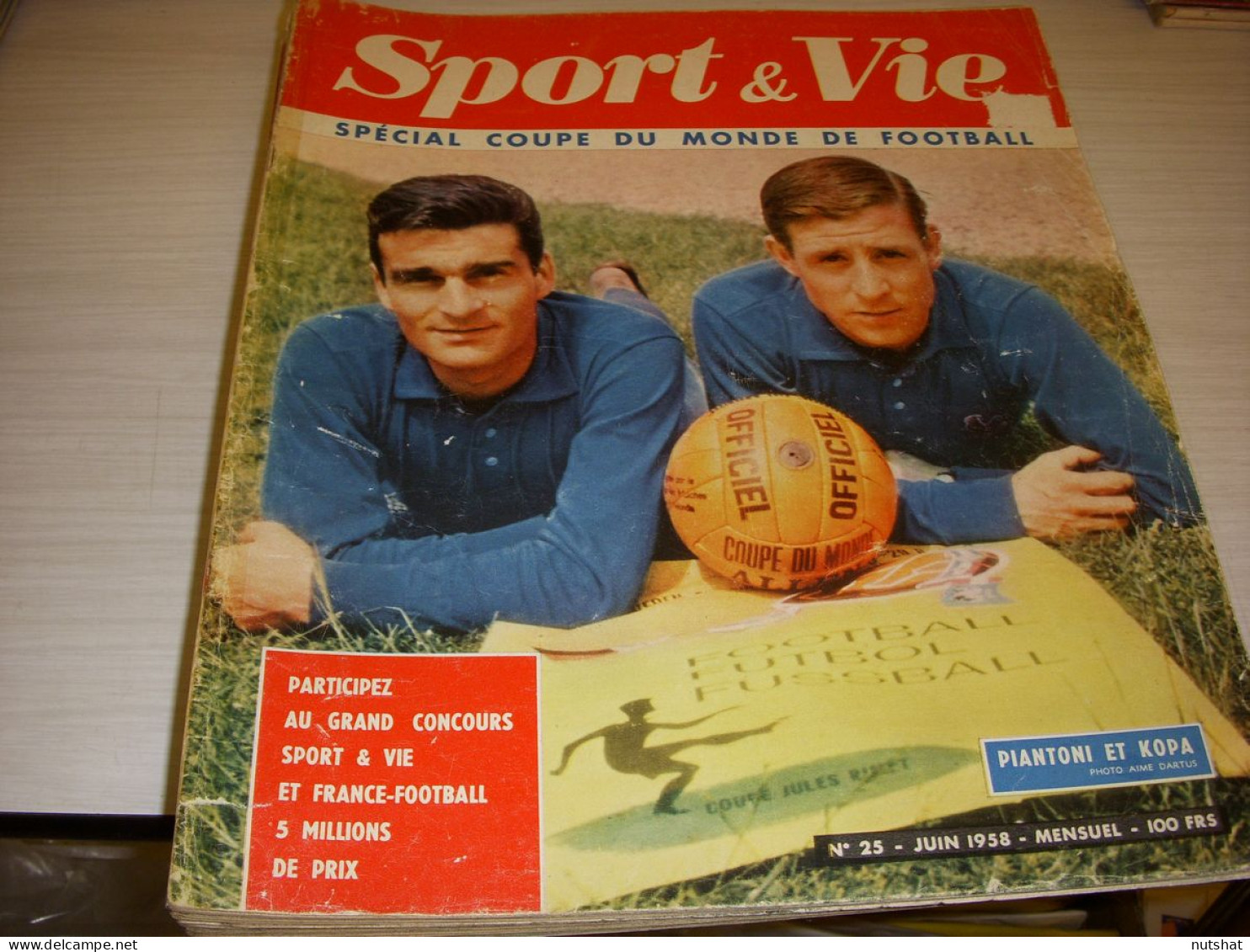 SPORT & VIE 25 06.1958 SPECIAL AVT COUPE MONDE FOOT CYCLISME BELGE AUTO DS19 - Sport