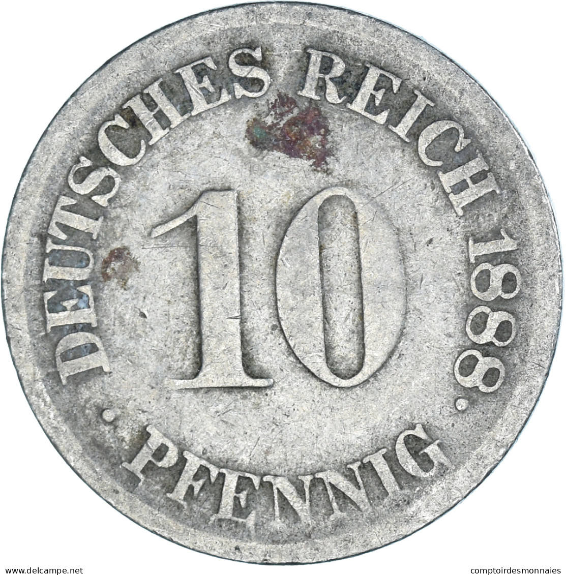 Monnaie, Empire Allemand, 10 Pfennig, 1888 - 10 Pfennig