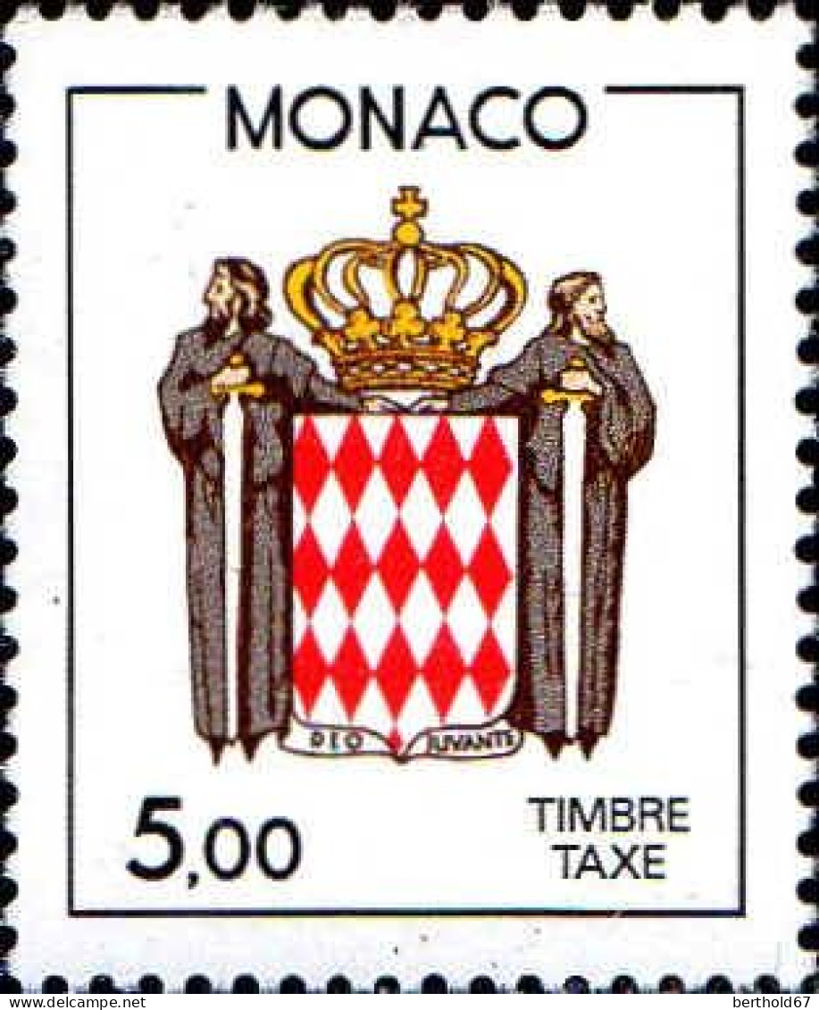 Monaco Taxe N** Yv:82 Mi:86 Deo Juvante Armoiries - Segnatasse