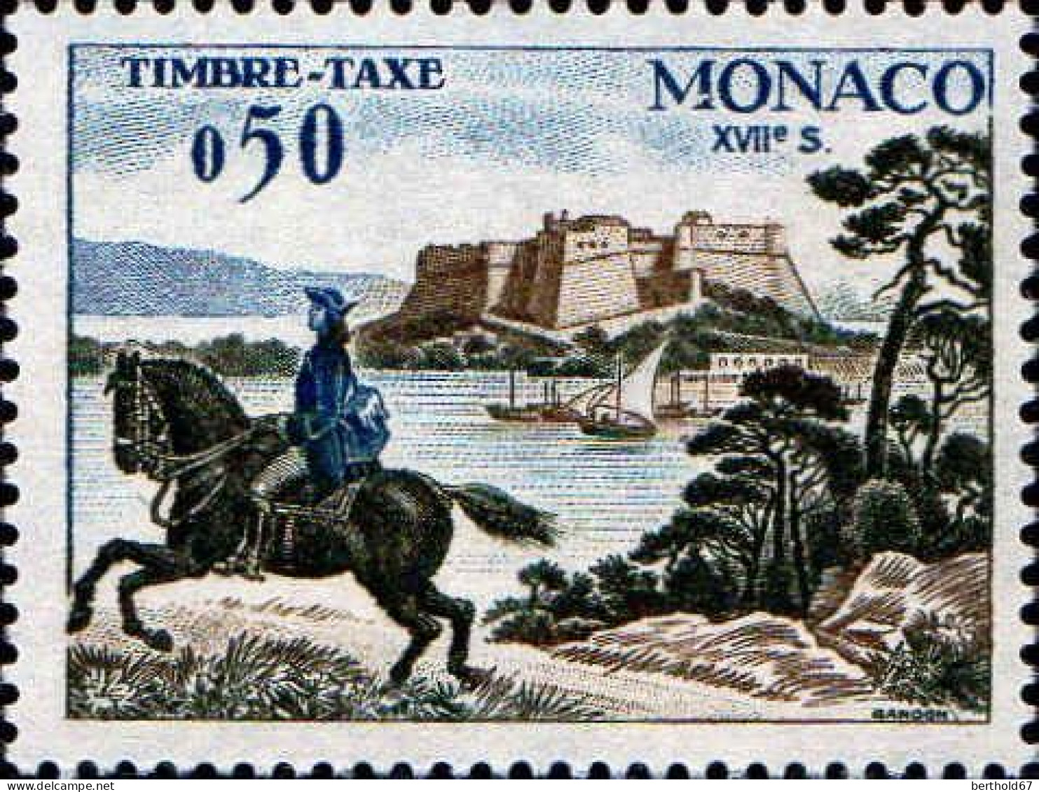 Monaco Taxe N** Yv:61 Mi:65 Courrier Princier - Postage Due