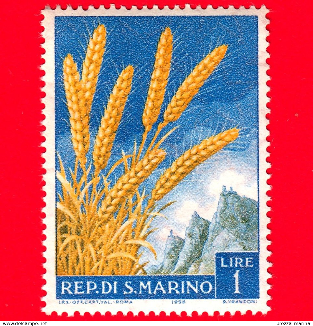 Nuovo - MNH - SAN MARINO - 1958 - Prodotti Agricoli - Frumento - 1 L. - Nuevos