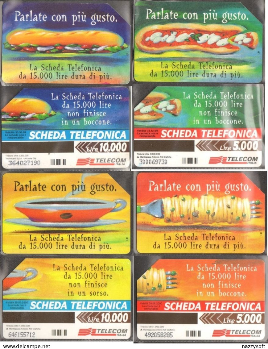 Telecom Italia 1997-1998  Parlate Con Più Gusto... 4 Cards - Pubbliche Figurate Ordinarie