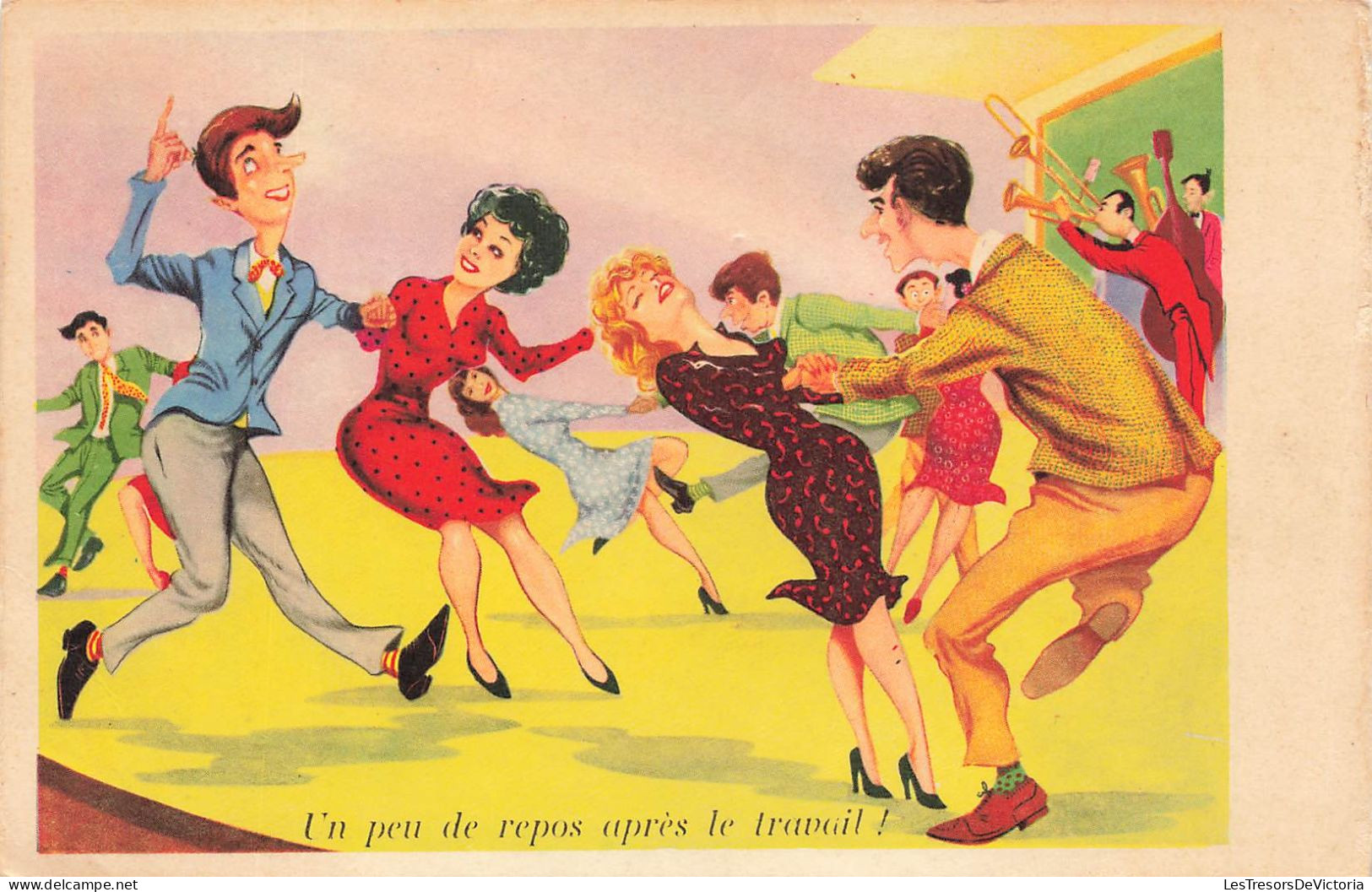 FANTAISIES -  Un Peu De Repos Après Le Travail - Colorisé - Carte Postale Ancienne - Autres & Non Classés