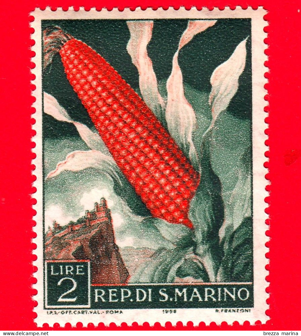 Nuovo - MNH - SAN MARINO - 1958 - Prodotti Agricoli - Granoturco - 2 - Ongebruikt