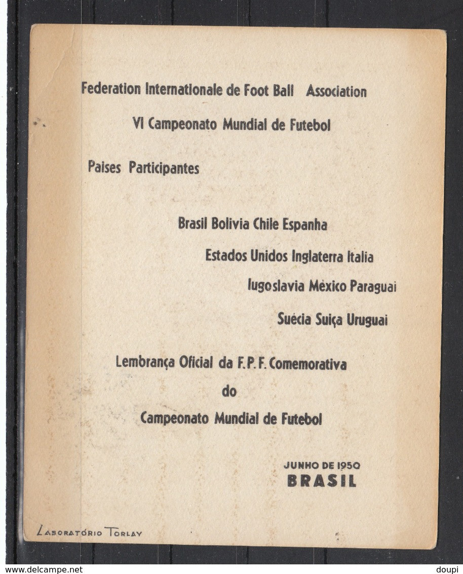 RARETÉ - VERY RARE : CARTE OFFICIELLE DE LA CBD DE LA CONFÉRENCE DE SAO PAULO DU 24 JUIN 1950 - Cartes-maximum