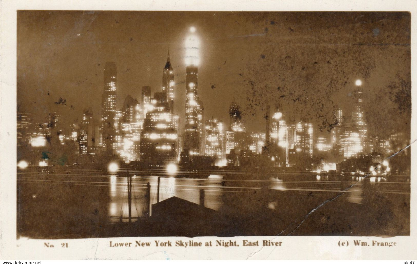 - Lower New York Skyline At Night. East River - Scan Verso - - Viste Panoramiche, Panorama