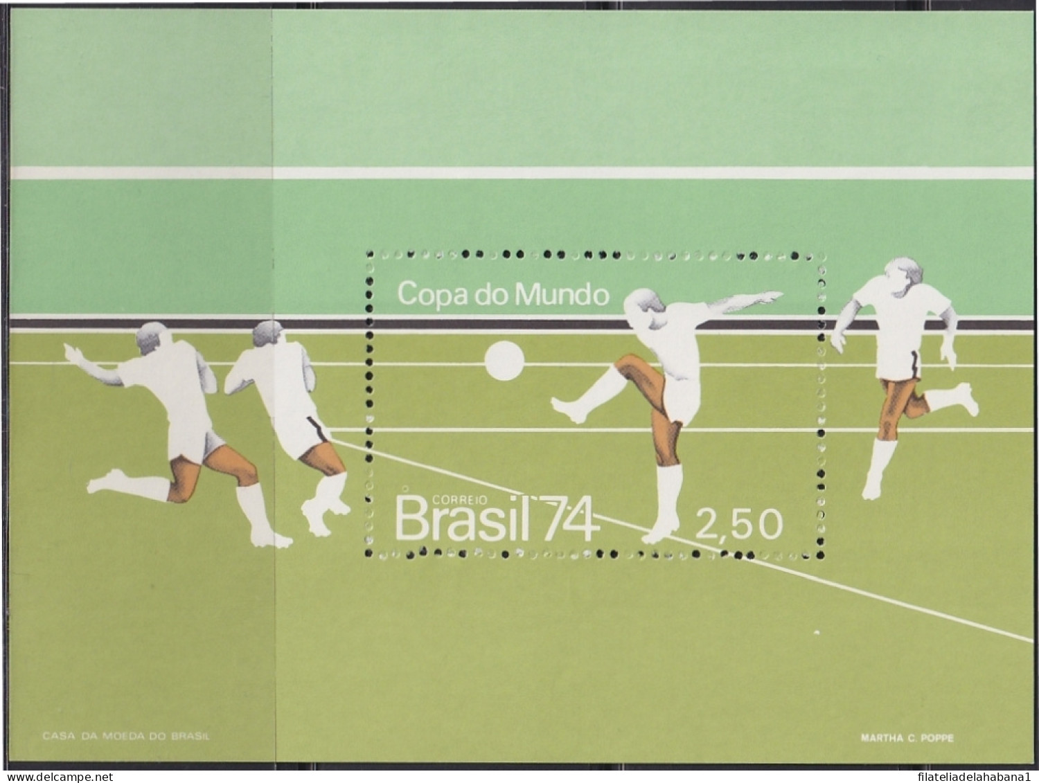 F-EX49530 BRAZIL BRASIL MNH 1974 WORLD SOCCER FOOTBALL CUP.  - 1974 – West-Duitsland